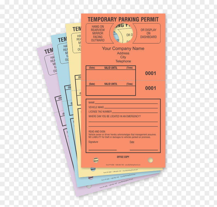 Paper Printing Parking Violation Card Stock PNG