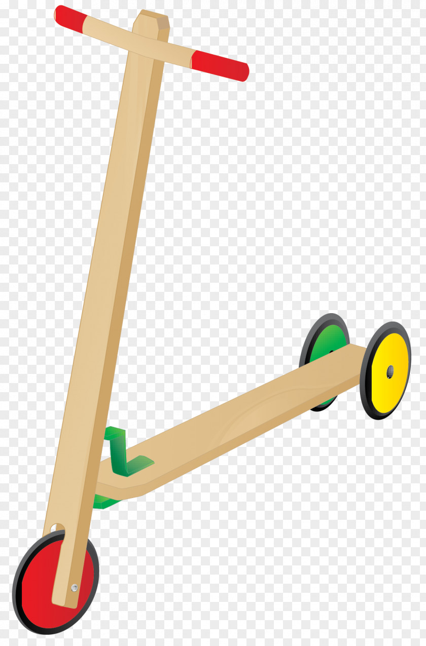 Scooter Vector Wood Toy Kick Child Icon PNG