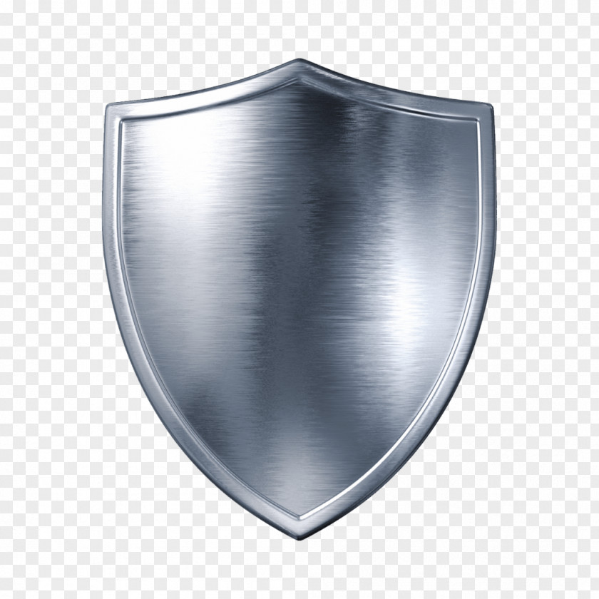 Silver Metal Shield Image Icon PNG