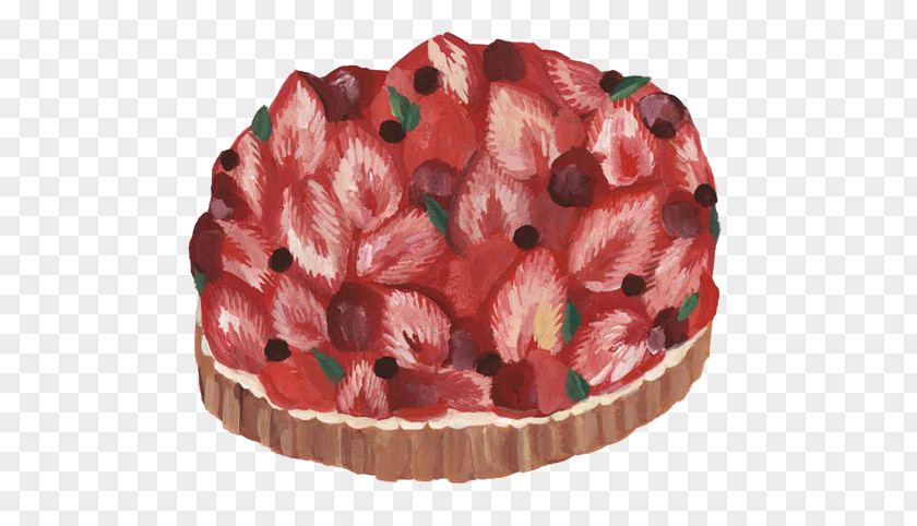 Cartoon Strawberry Pie Illustrator Illustration PNG