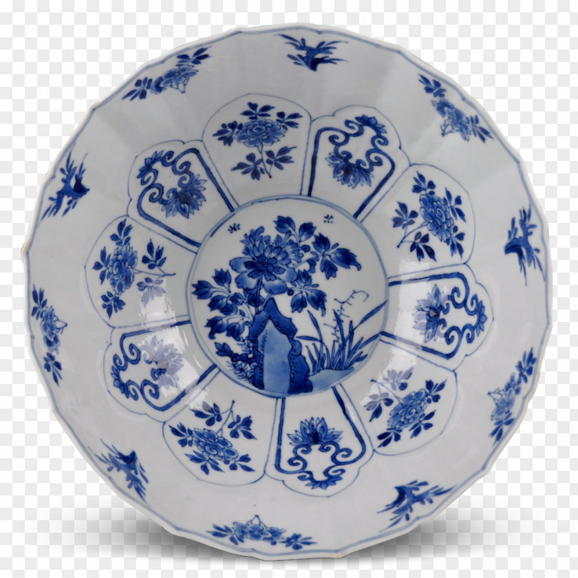 Plate Blue And White Pottery Ceramic Cobalt Platter PNG