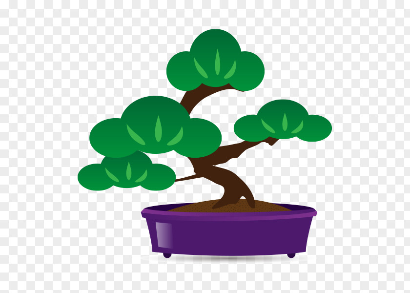 Bonsai Streamer Tree Flowerpot Houseplant Clip Art PNG