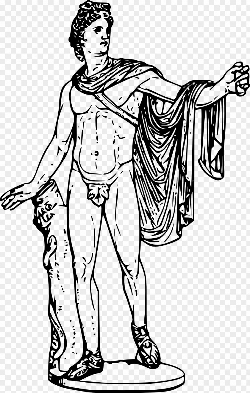 Greek Column Apollo Ancient Greece Mythology Sculpture Art PNG