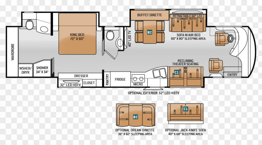 Car GMC Motorhome Floor Plan Campervans Vehicle PNG