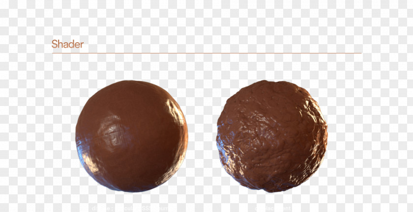 Chocolate Balls Truffle Shader Rendering PNG
