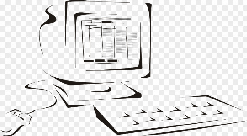 Laptop Line Art Computer Clip PNG