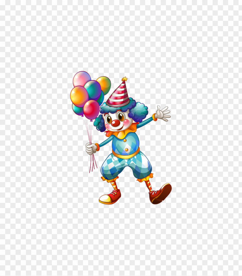 Clown With Balloons Circus Cartoon PNG