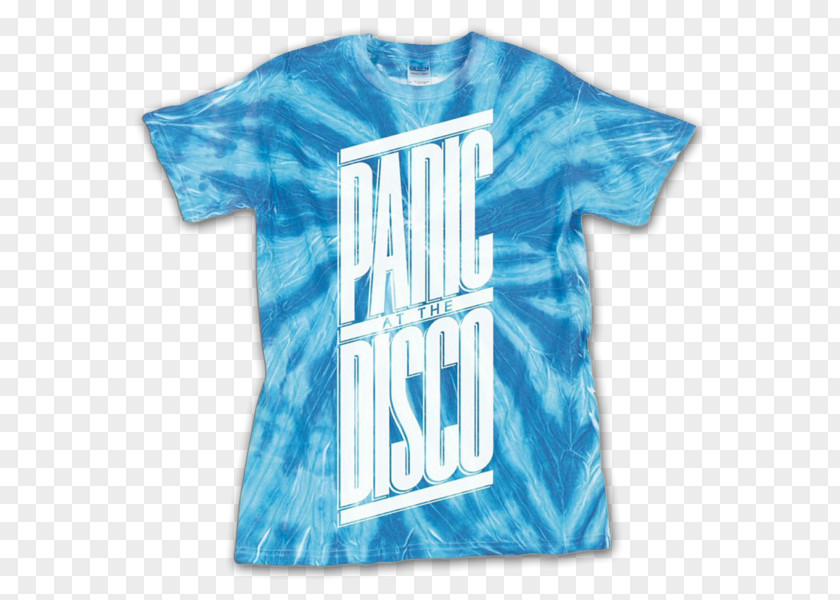 TIE DYE T-shirt Blue Tie-dye Panic! At The Disco PNG