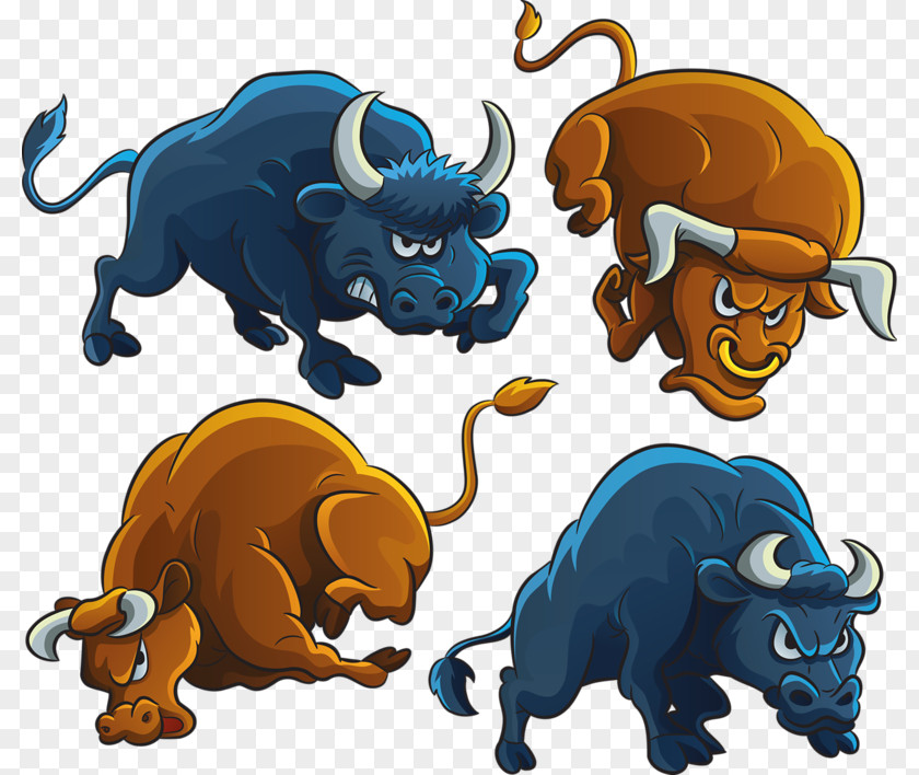 Cartoon Bison Bull Cattle Illustration PNG