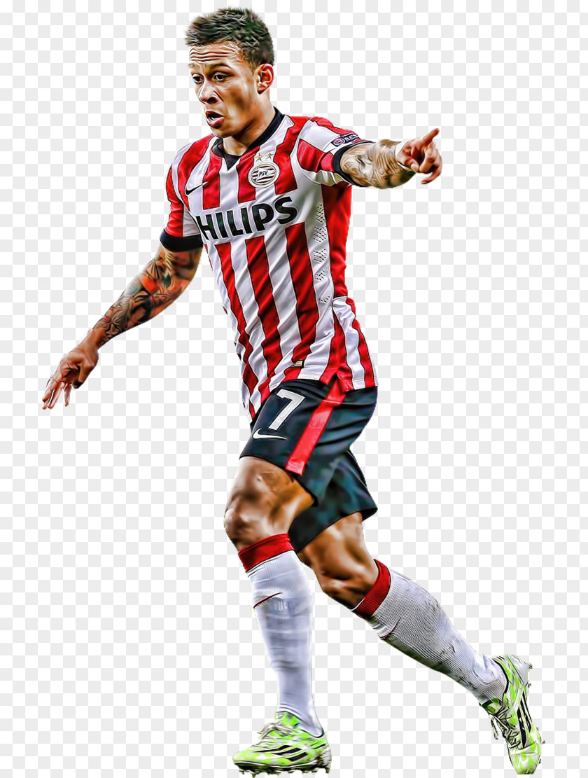 Football Memphis Depay Soccer Player PSV Eindhoven PNG