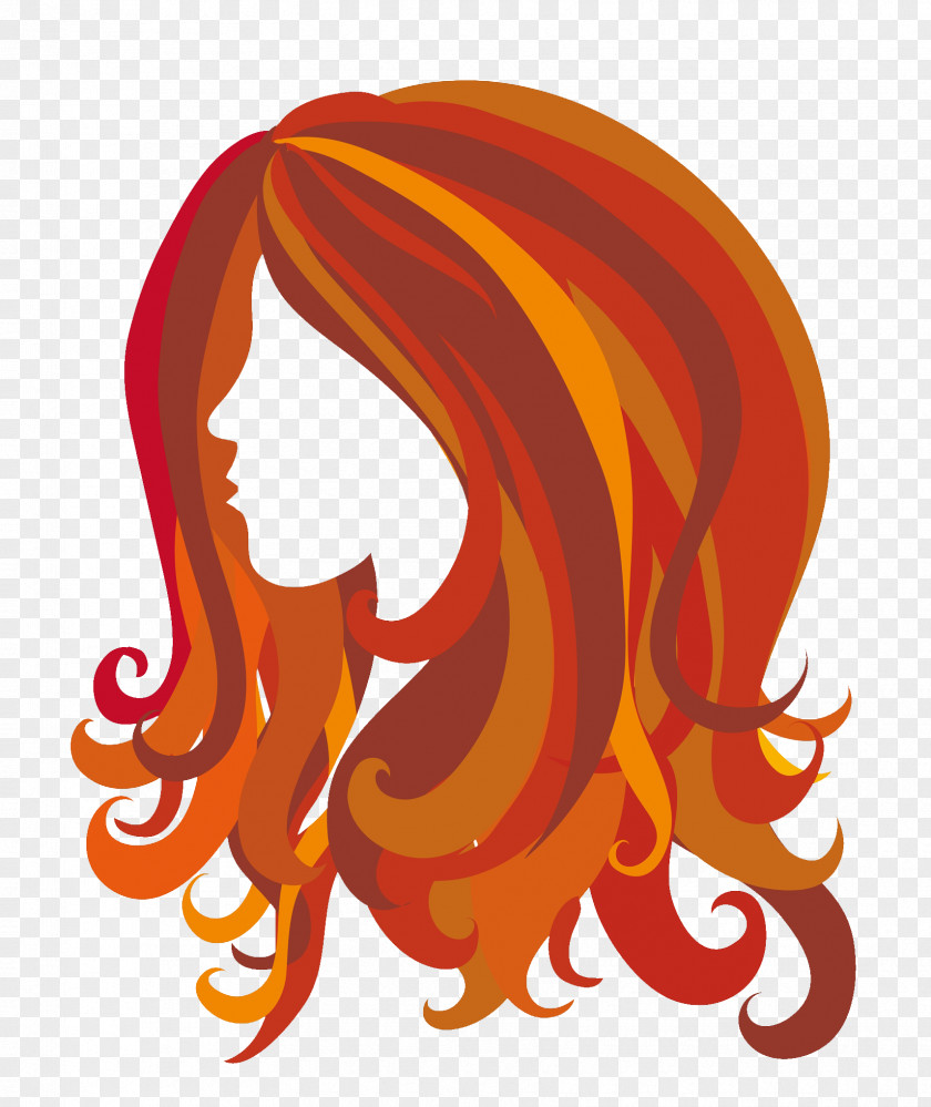 Vector Long Red Hair Styling Drawing Royalty-free Stock Photography Clip Art PNG