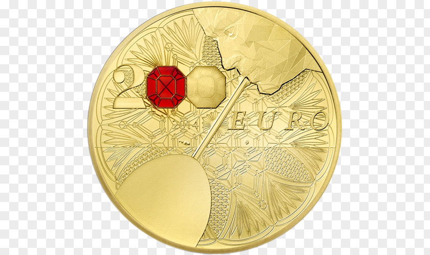 200 Euro Monnaie De Paris Coin Baccarat Gold Numismatics PNG