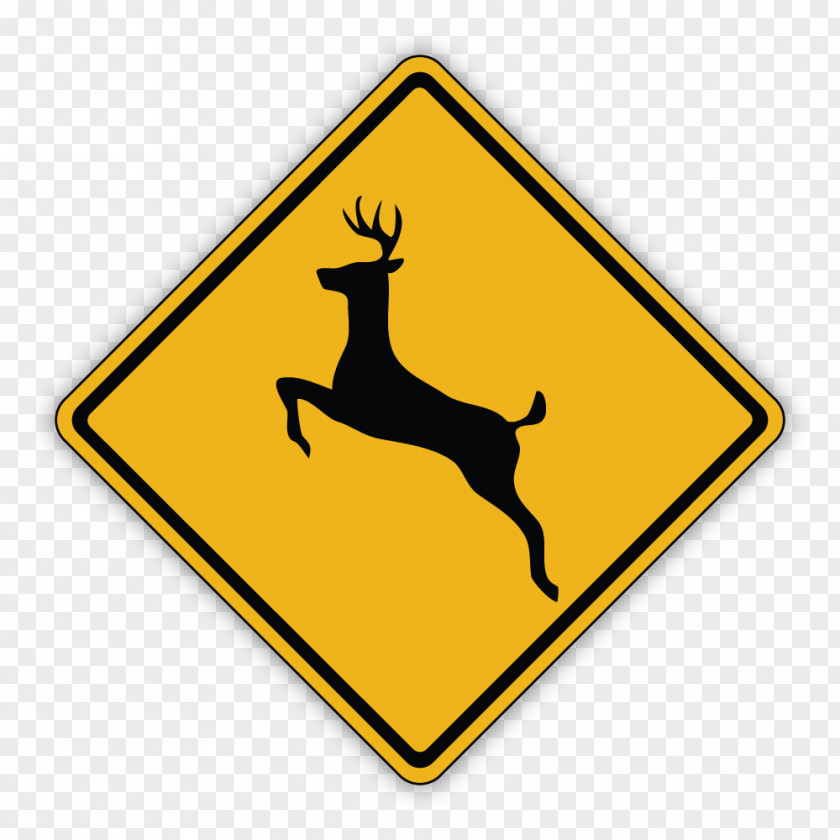 Aphalt Sign Deer Traffic Moose Stock Photography PNG
