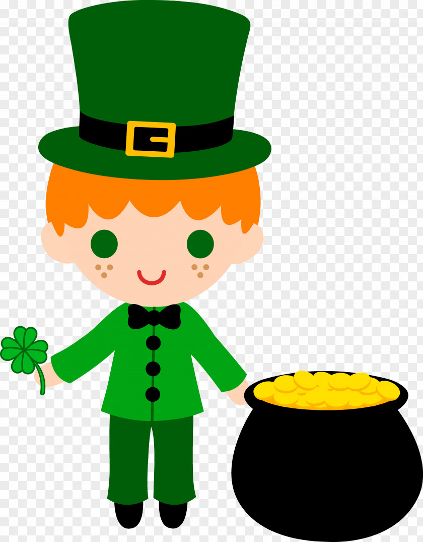Green Leprechaun Cliparts Traps Saint Patricks Day Clover Clip Art PNG