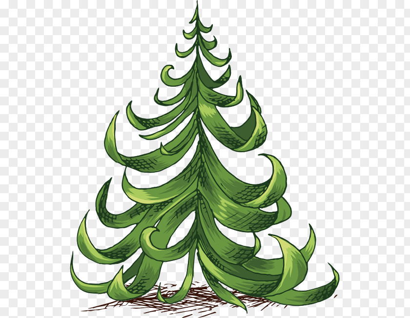 Green Tree Christmas New Year PNG