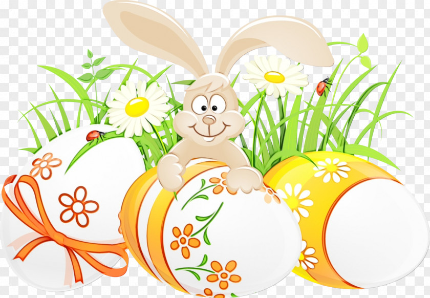 Rabbits And Hares Flower Easter Bunny PNG