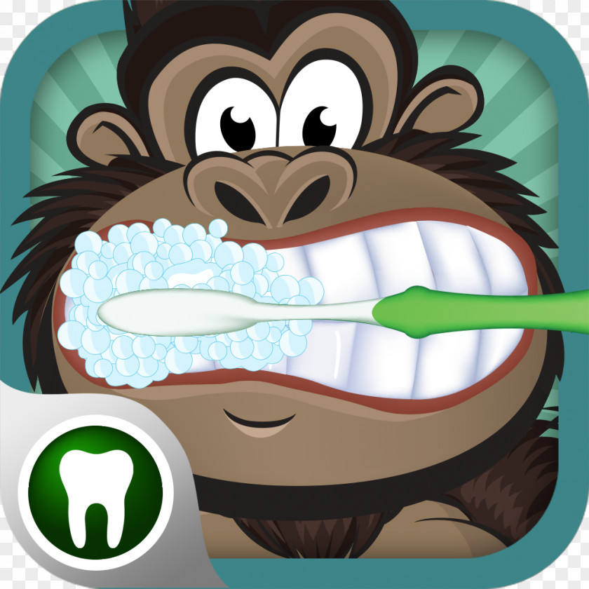 Toothcleaning Monkey Primate Illustration Cartoon Dentistry PNG