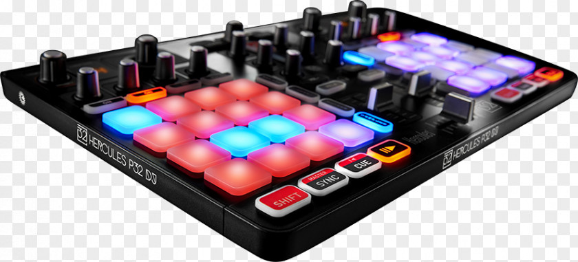 Dj Console DJ Controller Hercules P32 DJING Audio Mixers Disc Jockey MIDI Controllers PNG