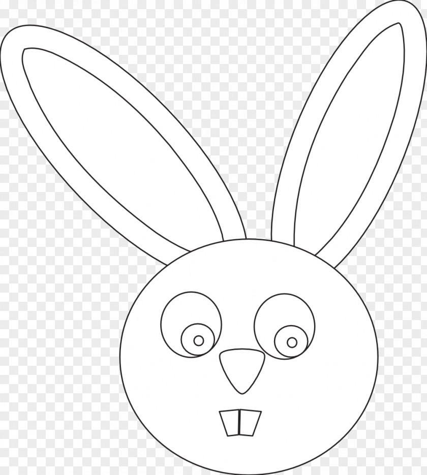 Domestic Rabbit Line Art Drawing Black And White Clip PNG