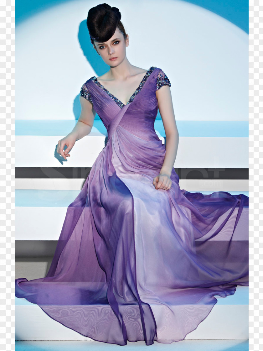 Blue Evening Gown Shoulder Cocktail Dress Satin PNG