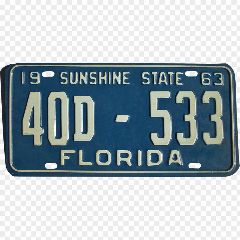 Car Vehicle License Plates Florida Motor Registration Motorcycle PNG