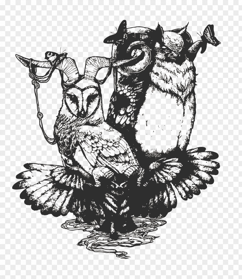 Vector Devil Owl Drawing Art PNG