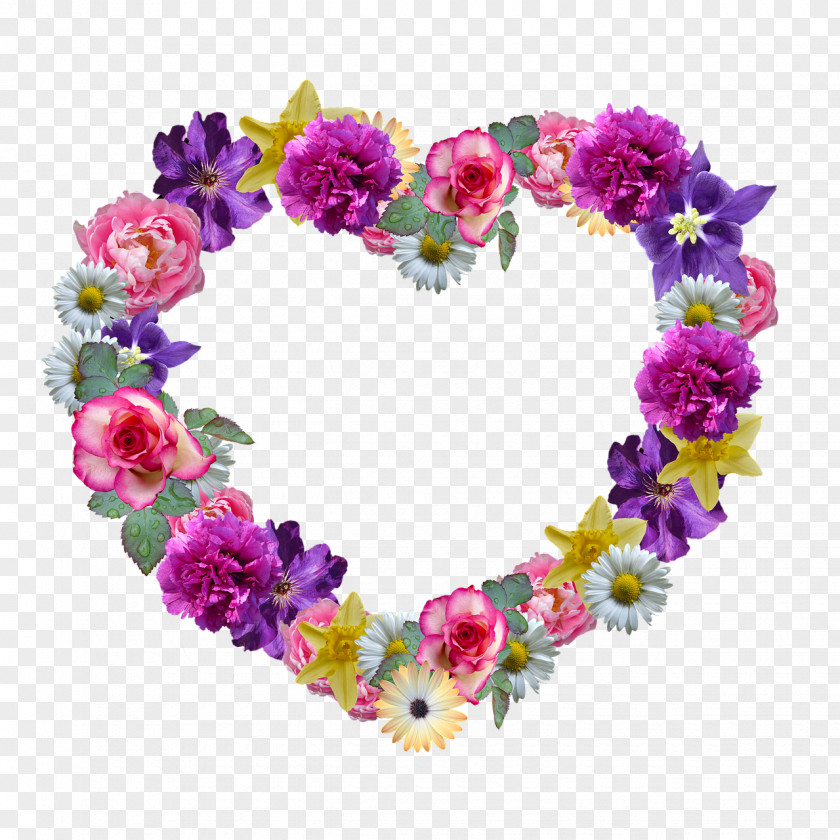 Artificial Flower Love Valentines Day Heart PNG