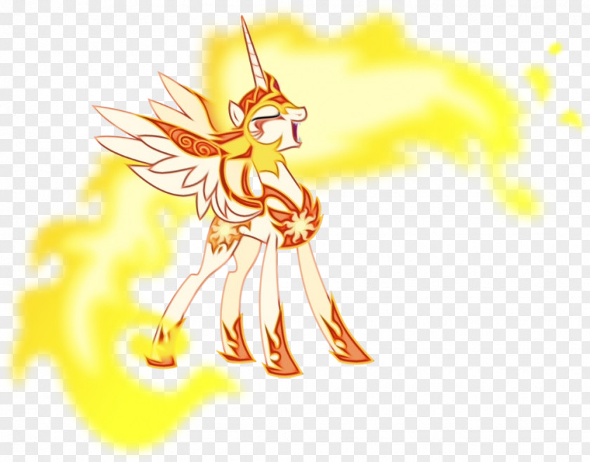 Drawing Cartoon Fairy Insect Horse ISTX EU.ESG CL.A.SE.50 EO Yellow PNG