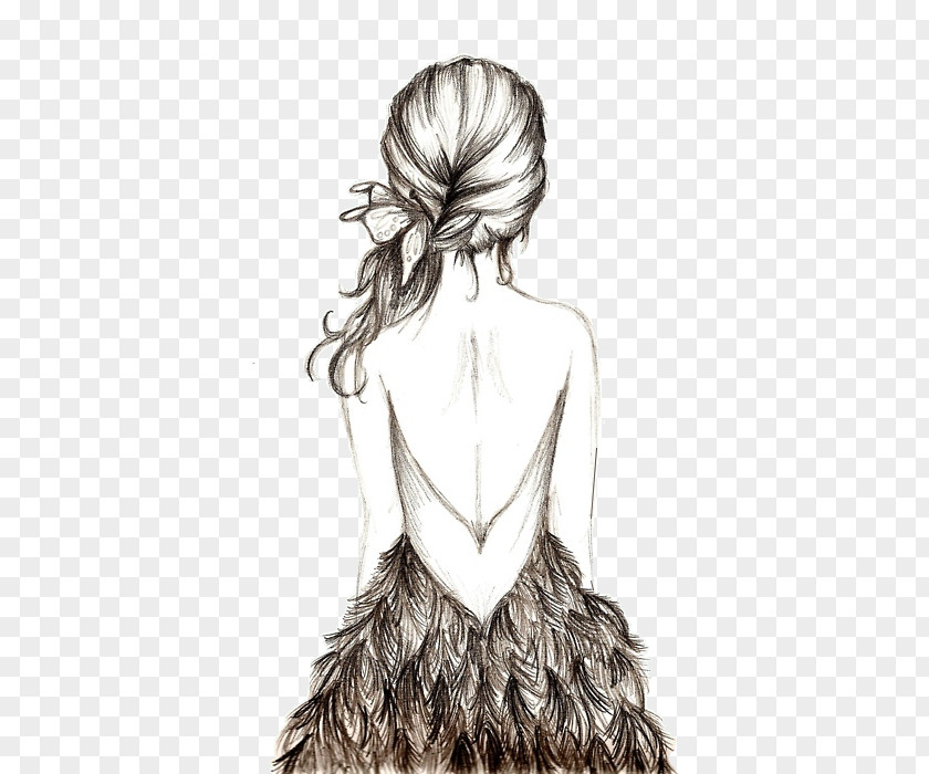 Dress The Drawing Art Sketch PNG