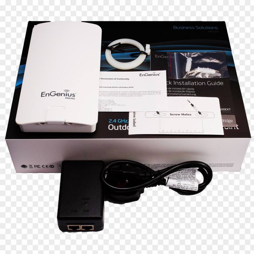 EnGenius ENS202 Wireless Access Points Router Electrical Wires & Cable IEEE 802.11n-2009 PNG