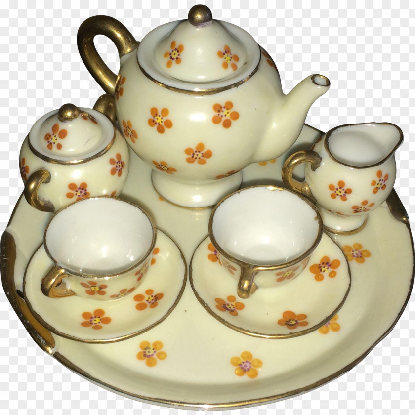 Chinese Porcelain Tea Set Coffee Cup Saucer PNG