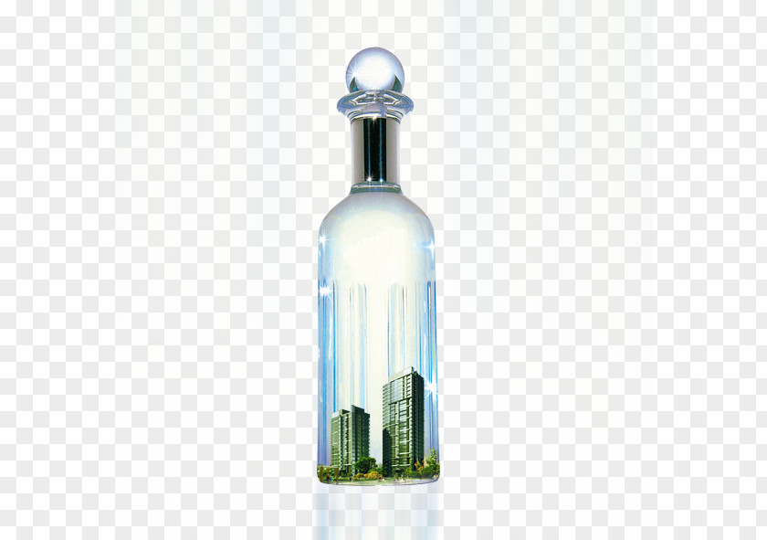 Creative Bottle,Property Advertisment Wine Bottle Transparency And Translucency PNG