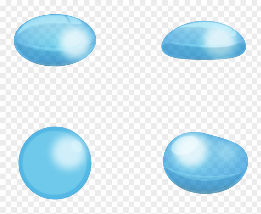 Drops Of Water Droplets Drop Blue Euclidean Vector PNG