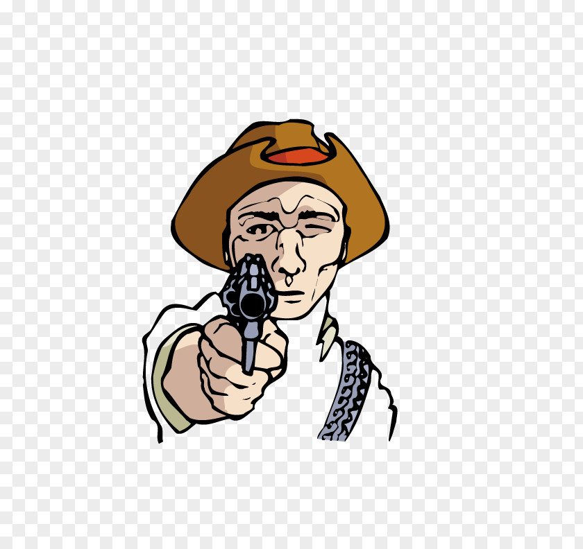 Gun Man American Frontier Cowboy Download Clip Art PNG