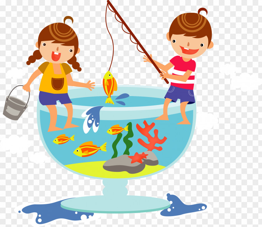 Kids Fishing Tank Top Vector Angling Recreation Cartoon Child Illustration PNG
