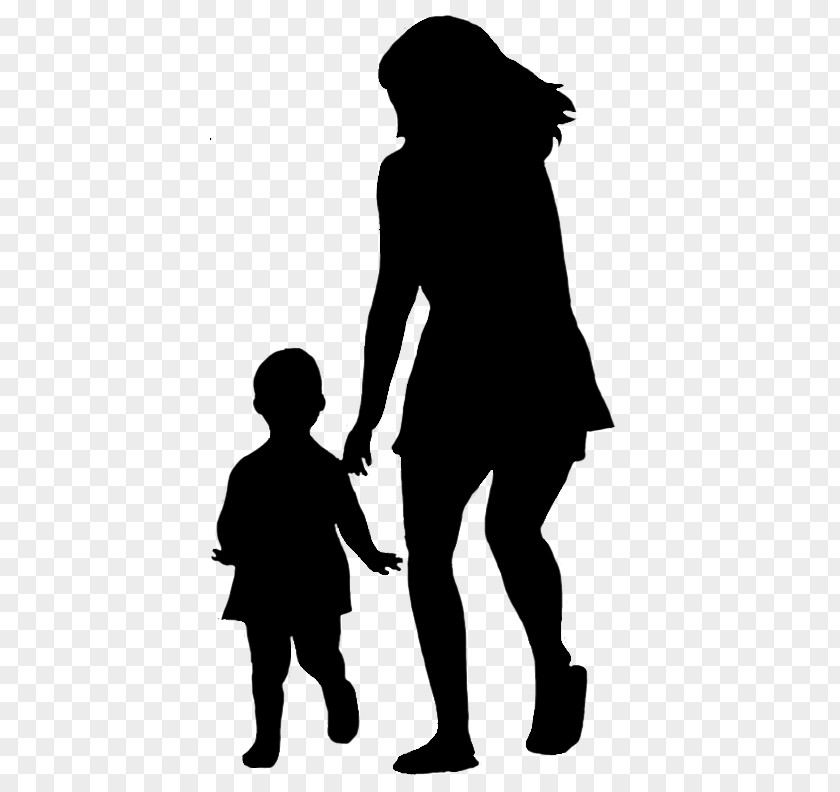 Mother And Daughter Clip Art Silhouet Silhouette Vector Graphics Child PNG