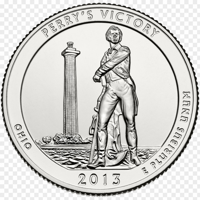 Quarter Perry's Victory And International Peace Memorial Philadelphia Mint Perry Monument Denver Battle Of Lake Erie PNG