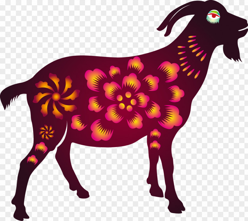 A Goat Milk Sheep Horn Illustration PNG