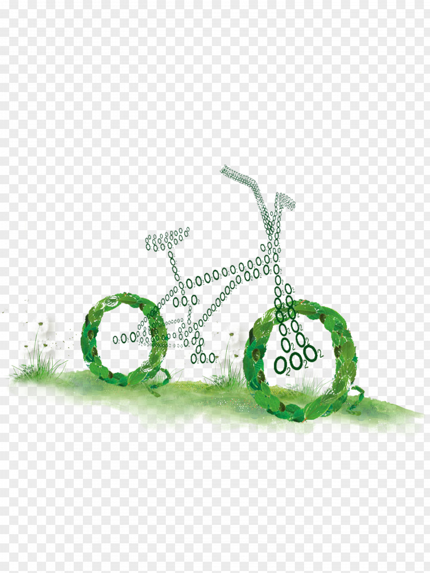 Bike Green Travel Design Material Poster PNG