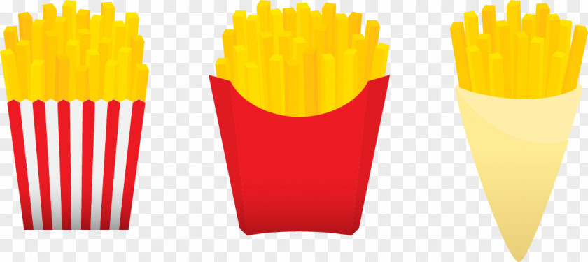 A Set Of Vector Fries French Fast Food Potato PNG