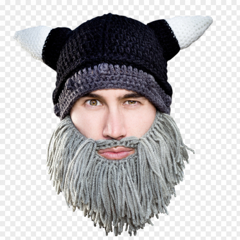 Viking Hat Beanie Knit Cap Crochet PNG