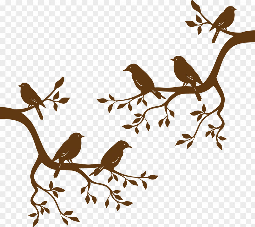 Bird Branch Tree Euclidean Vector PNG