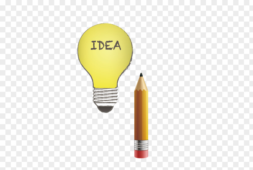 Bulbs And Pencils Incandescent Light Bulb Euclidean Vector Pencil PNG