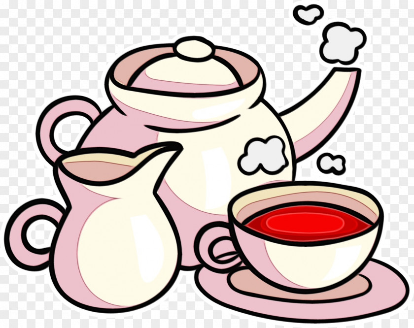 Drinkware Cup Pink Flower Cartoon PNG