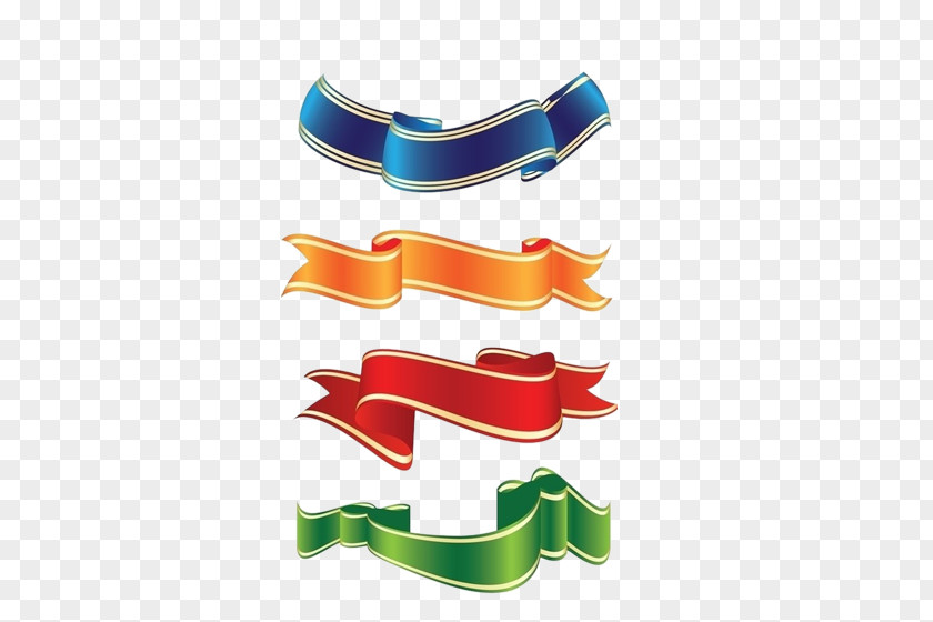 Hand Colored Ribbons Ribbon Euclidean Vector Banner PNG