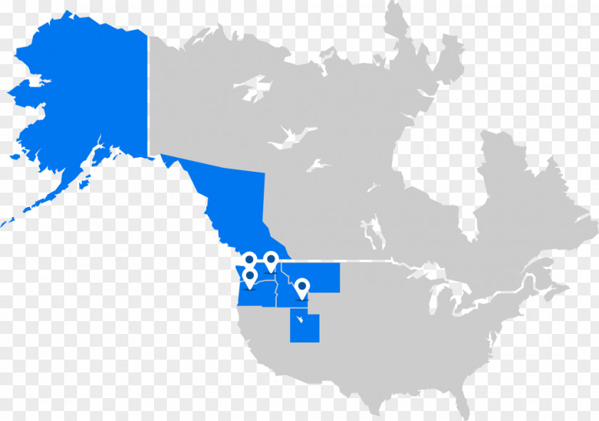 United States Canada Mapa Polityczna Diagram PNG