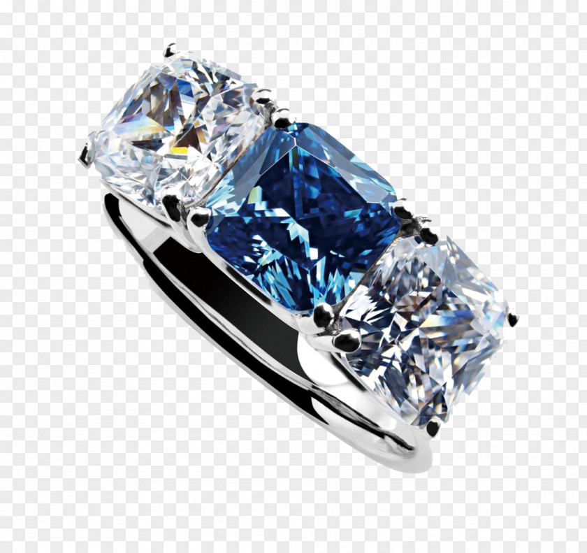 Blue Gemstone Ring Sapphire PNG