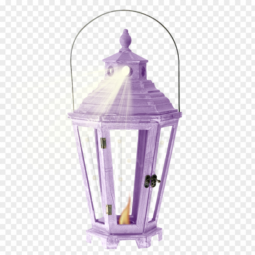 Purple Lighting Fanous Ramadan Lantern PNG