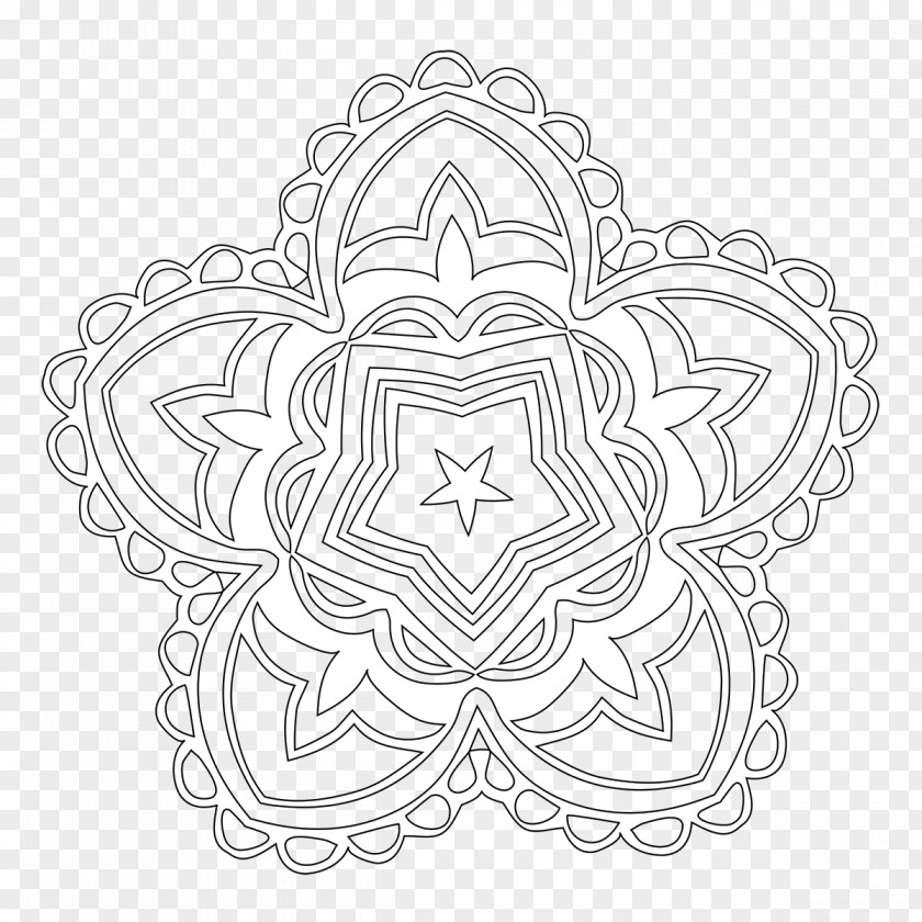 Mandalas Black And White Royalty-free Pattern PNG
