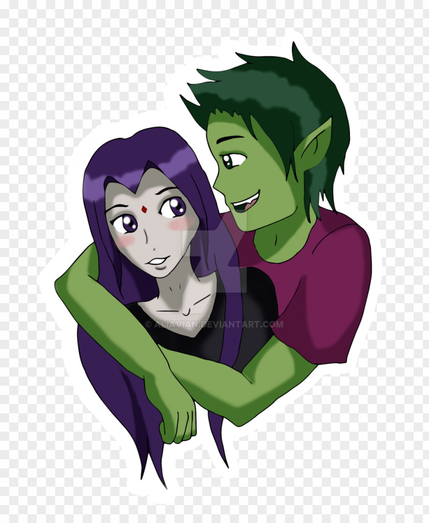 Teen Titans Raven Beast Boy Cartoon Joker PNG